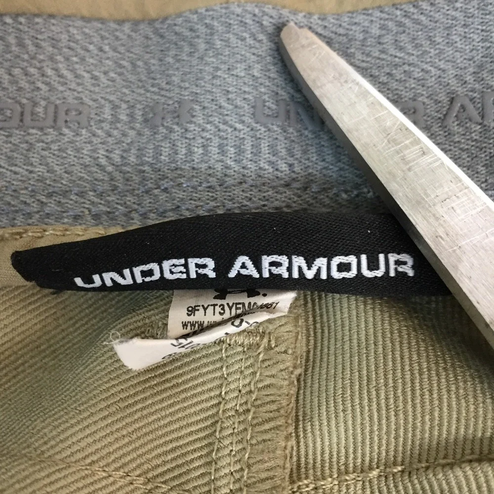 Under Armour Mens Match‎ Play Golf Pants Tan Khaki Performance 36x32